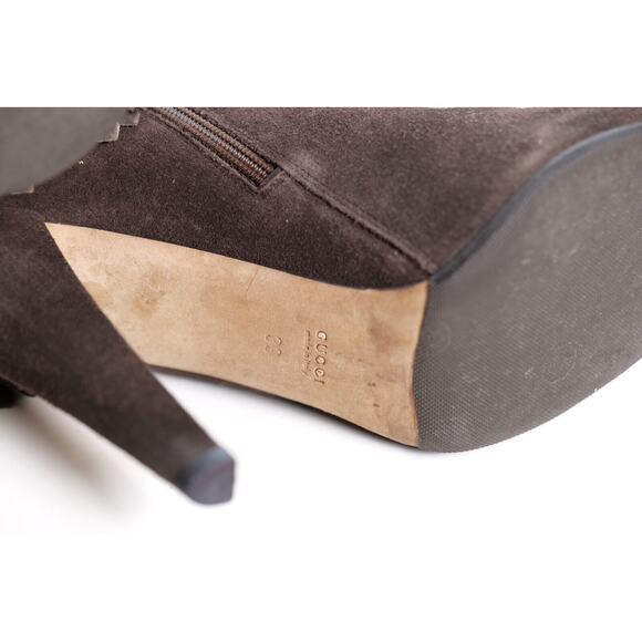 Gucci Brown Hysteria Baboushka Suede Fringe Boots (IT39, US9) F/W2008 pre-owned - Picture 9 of 12